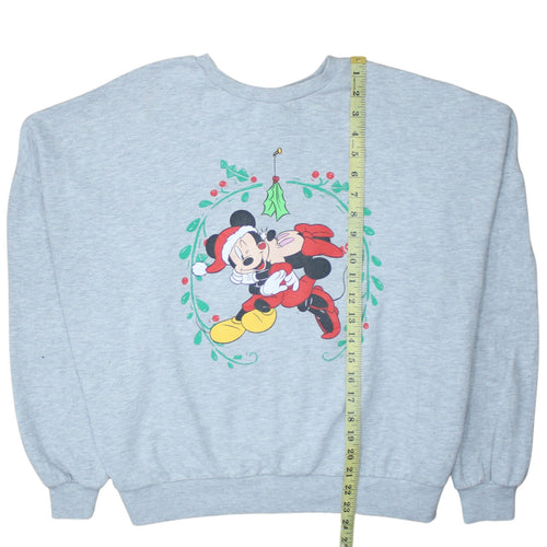 F&F Disney Women Grey Christmas Mickey Sweatshirt UK 14