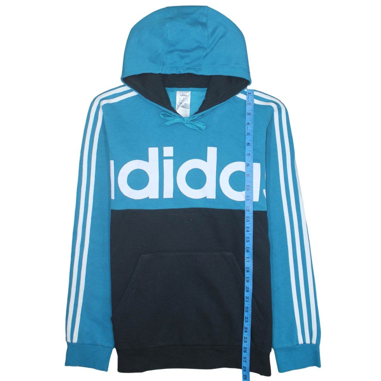 Adidas Men's Blue Pullover Hoodie Size L Logo Sportswear