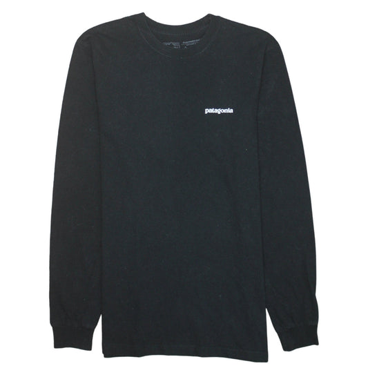 Patagonia Men's Black Long Sleeve Regular Fit Graphic T-Shirt XS