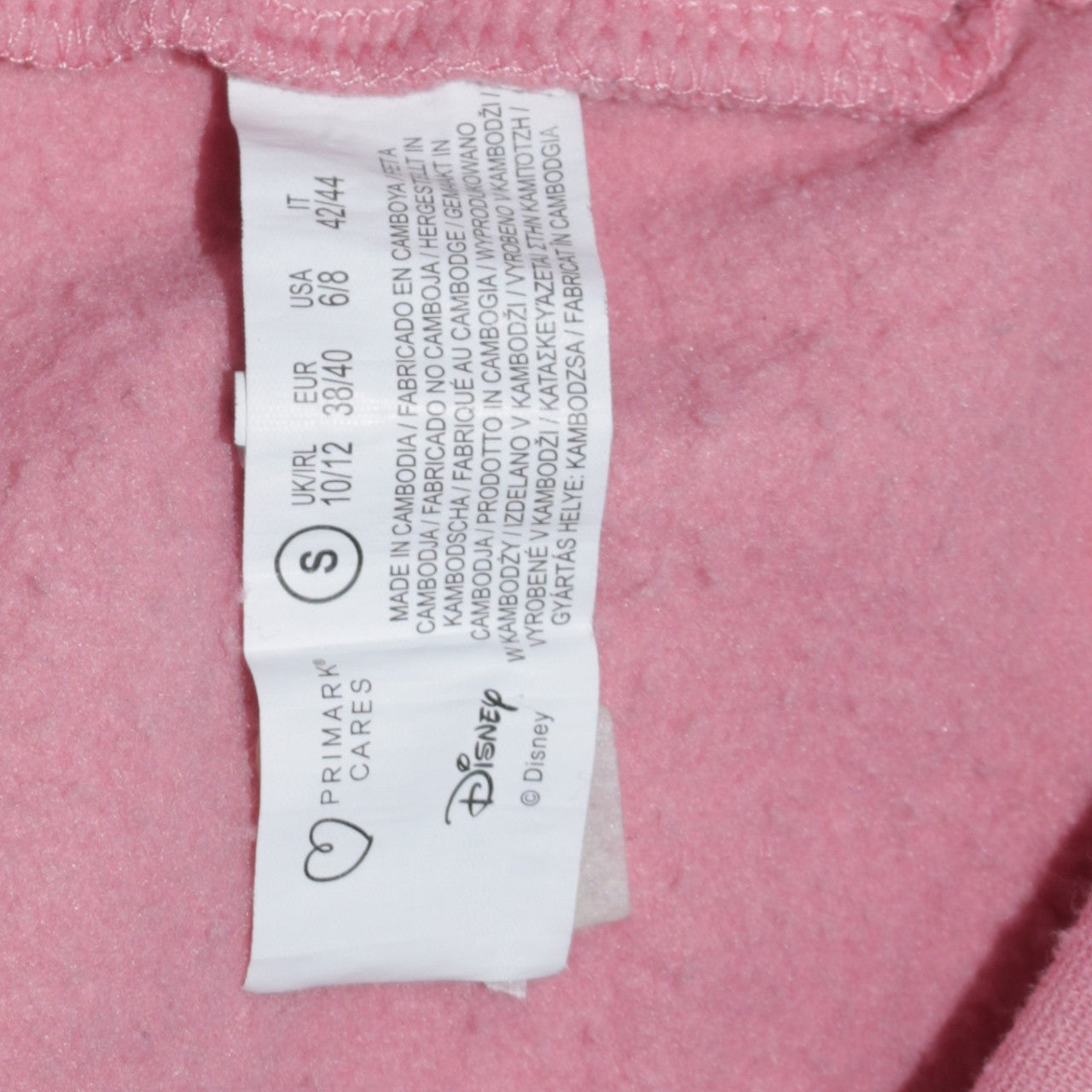 Disney Women Pink Mickey Hoodie Small Pullover Hooded Sweatshirt