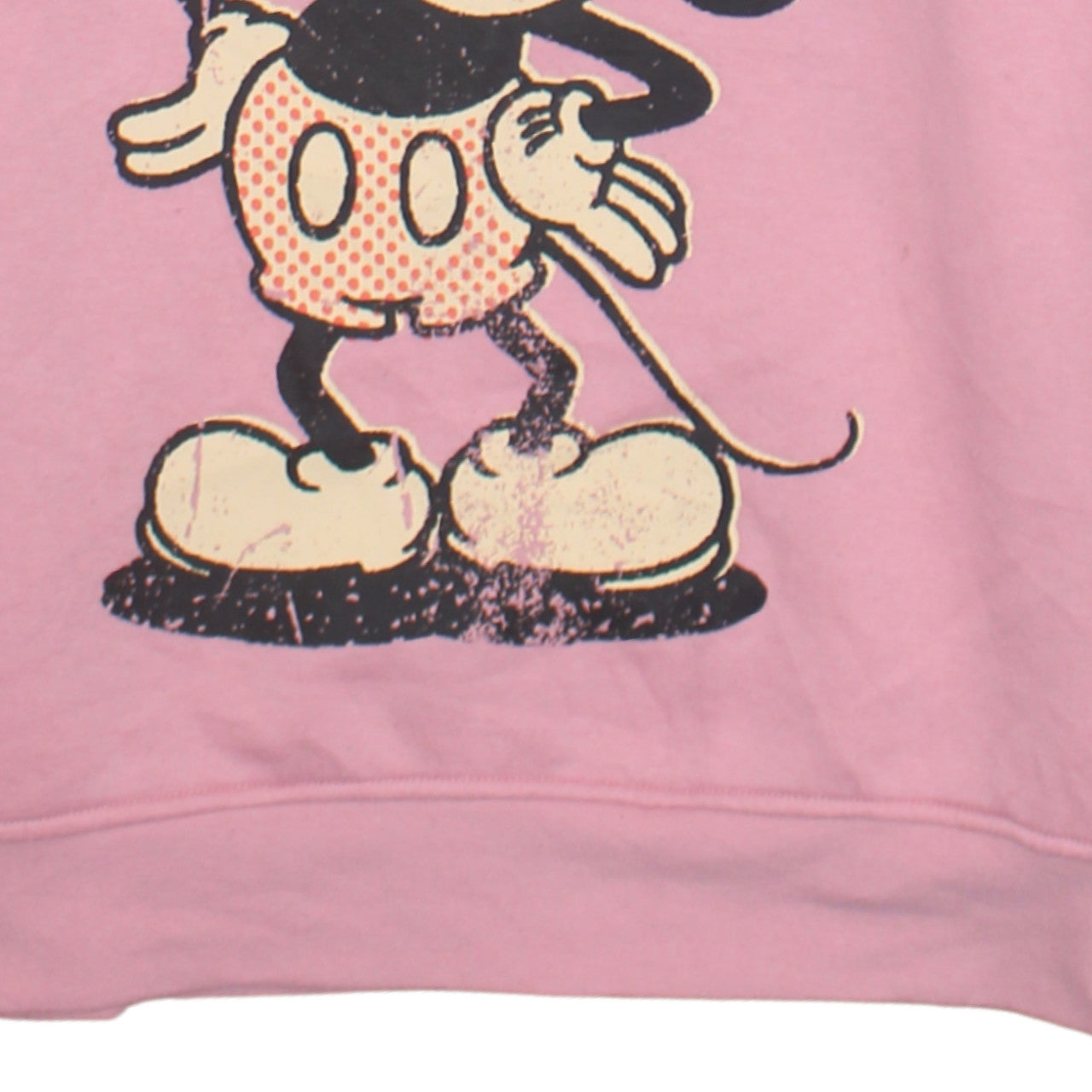 Disney Women Pink Mickey Hoodie Small Pullover Hooded Sweatshirt