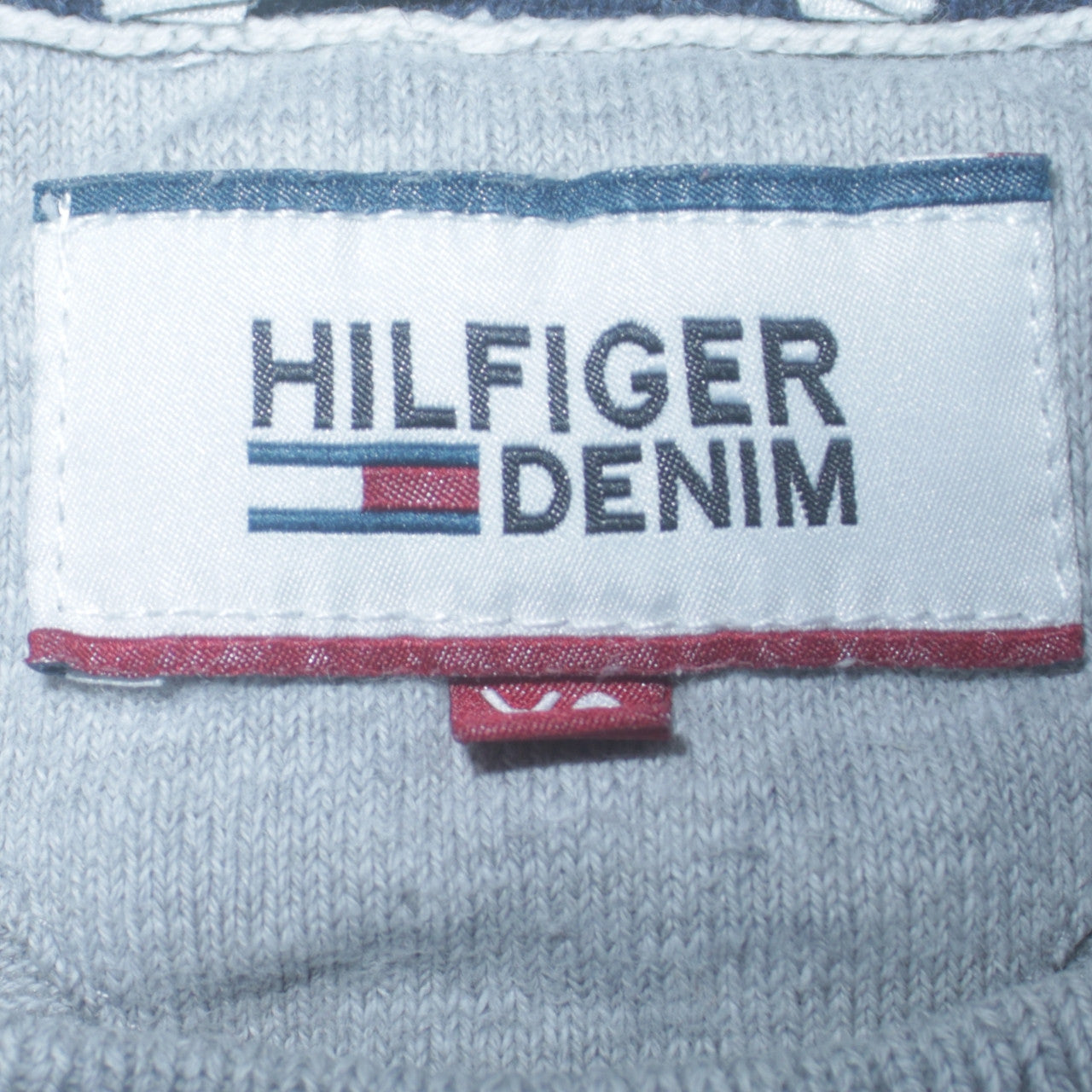 Tommy Hilfiger Men's Grey Cotton Crew Neck Pullover Jumper M