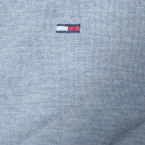 Tommy Hilfiger Men's Grey Cotton Crew Neck Pullover Jumper M