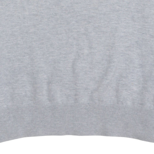 Tommy Hilfiger Men's Grey Cotton Crew Neck Pullover Jumper M