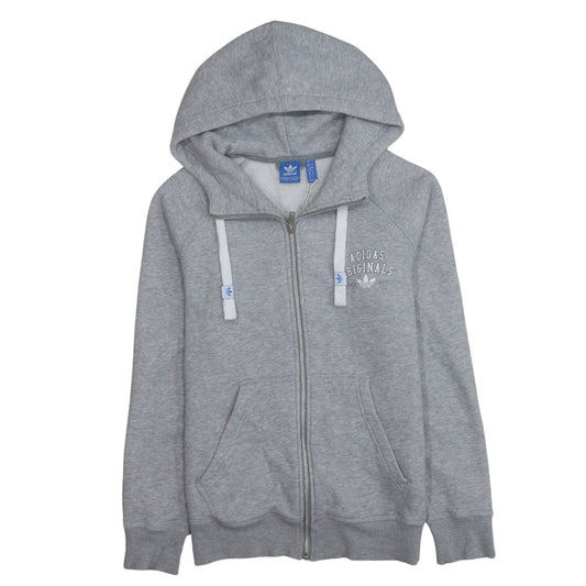 Adidas Originals Women's Grey Full Zip Hoodie Size 16
