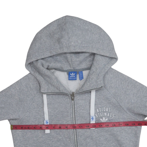 Adidas Originals Women's Grey Full Zip Hoodie Size 16