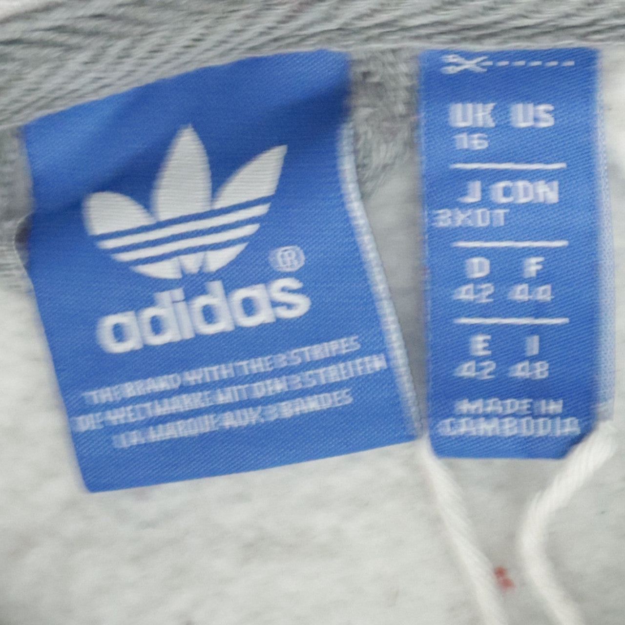 Adidas Originals Women's Grey Full Zip Hoodie Size 16