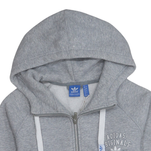 Adidas Originals Women's Grey Full Zip Hoodie Size 16
