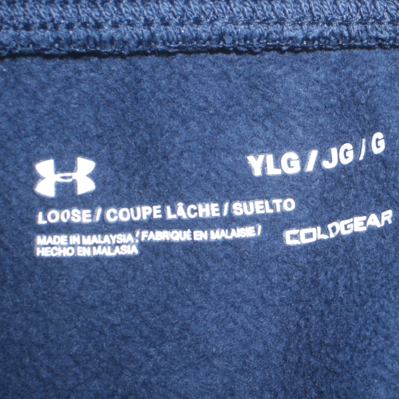 Under Armour Boys Blue L ColdGear Fleece Jogger Trousers
