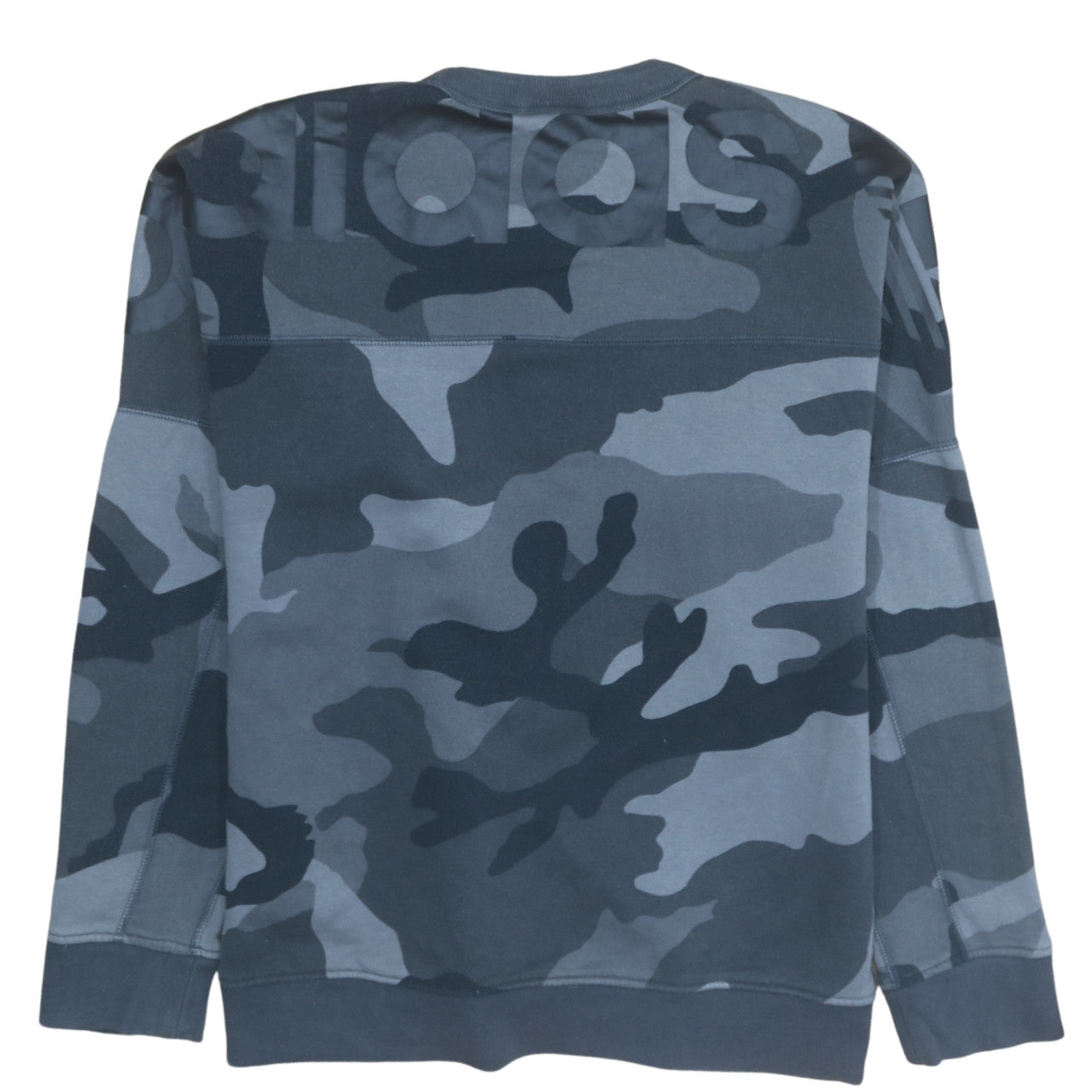 adidas Men's Grey Camouflage Crew Neck Pullover Sweatshirt XS