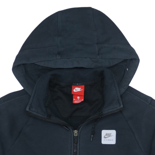 Nike Air Max Women’s Black Full Zip Hoodie Size M Cotton Blend