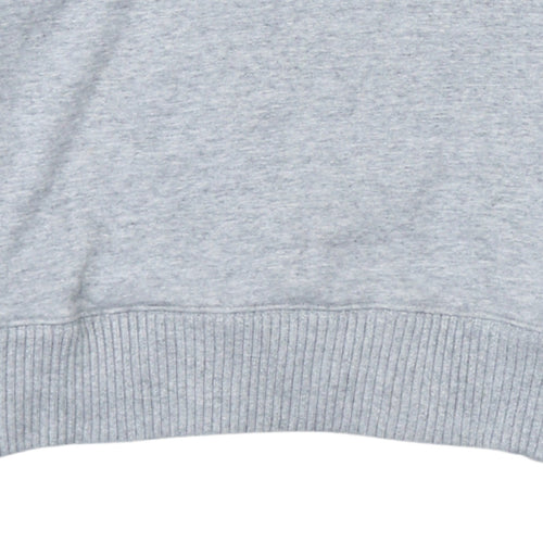 Champion Men's Grey & Maroon Logo Pullover Sweatshirt Size M