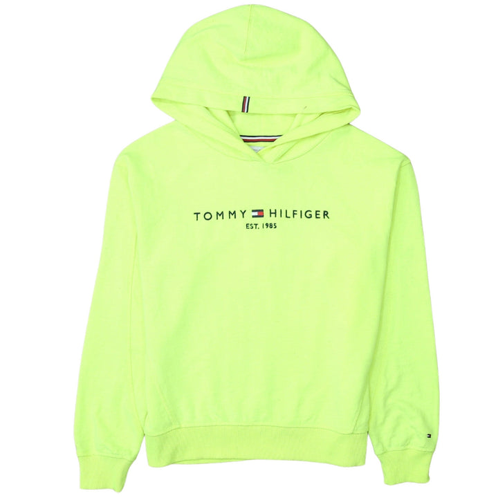 Tommy Hilfiger Boys Yellow Pullover Hoodie Size 176 Embroidered Logo