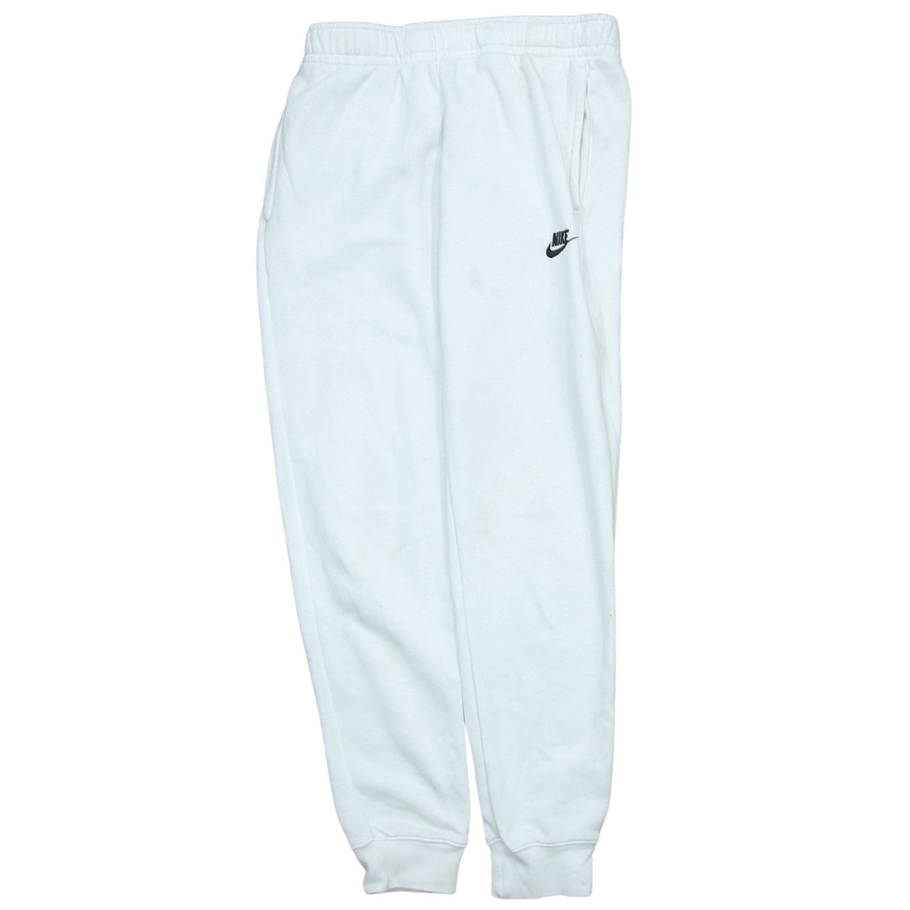 Nike Women's White Small Jogger Sweatpants Cotton Blend