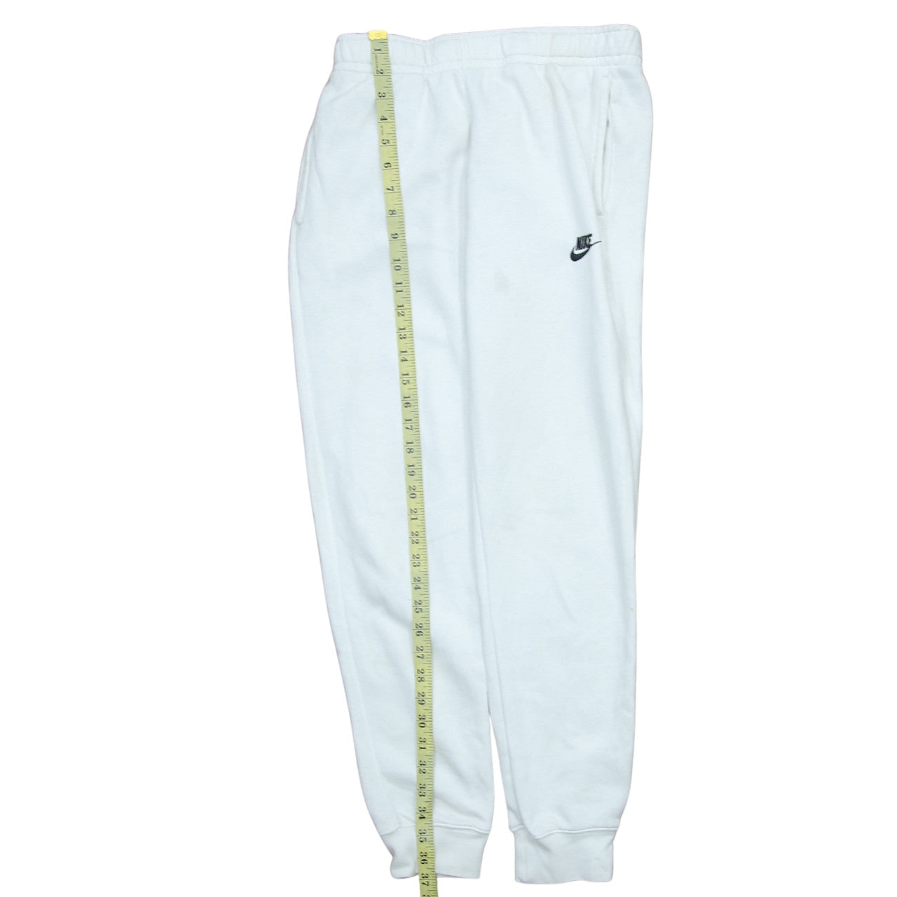 Nike Women's White Small Jogger Sweatpants Cotton Blend