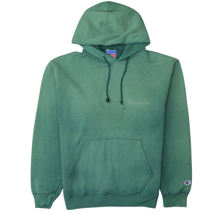 Champion Men's Green Pullover Hoodie M Regular Fit Fleece Sweatshirt
