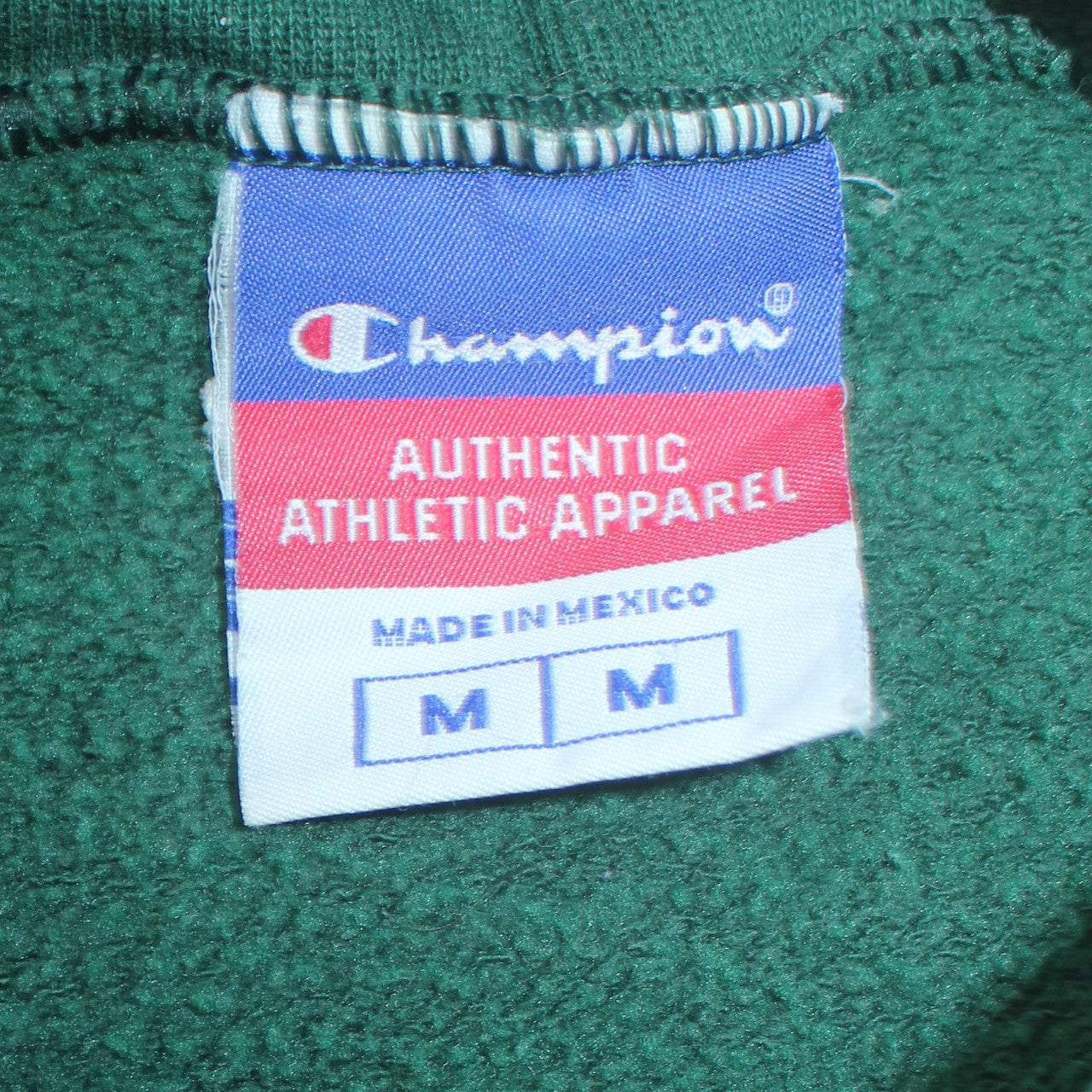 Champion Men's Green Pullover Hoodie M Regular Fit Fleece Sweatshirt