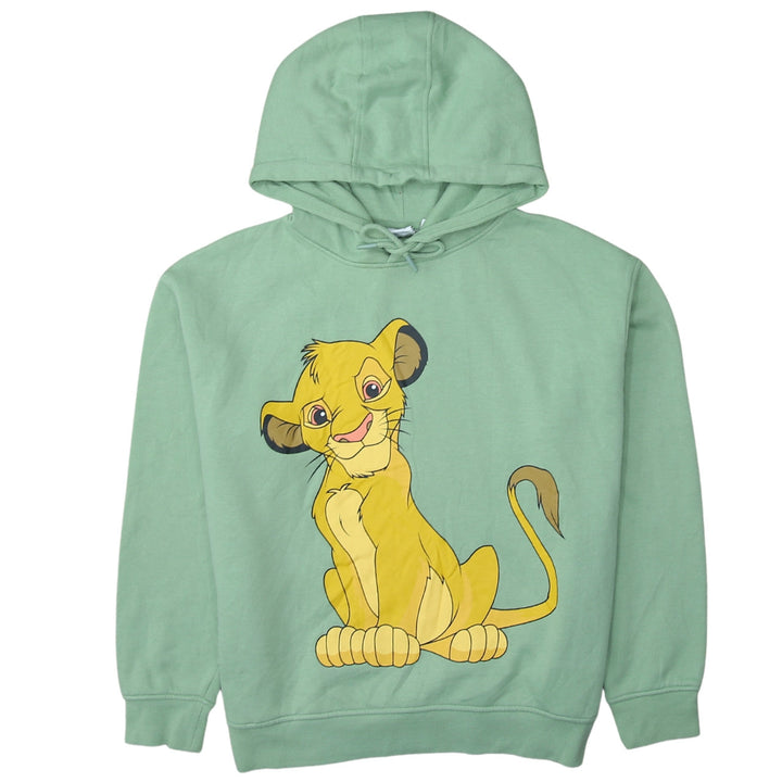 Disney Women Green Hoodie L Lion King Simba Graphic Pullover