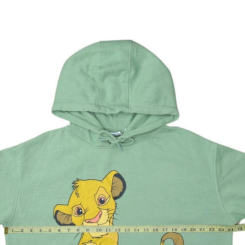 Disney Women Green Hoodie L Lion King Simba Graphic Pullover