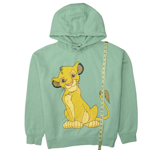 Disney Women Green Hoodie L Lion King Simba Graphic Pullover