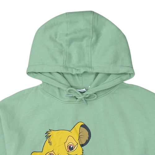 Disney Women Green Hoodie L Lion King Simba Graphic Pullover