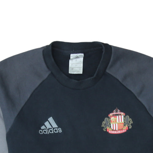 Adidas Men's Black Crew Neck Pullover Sweatshirt S Sunderland AFC