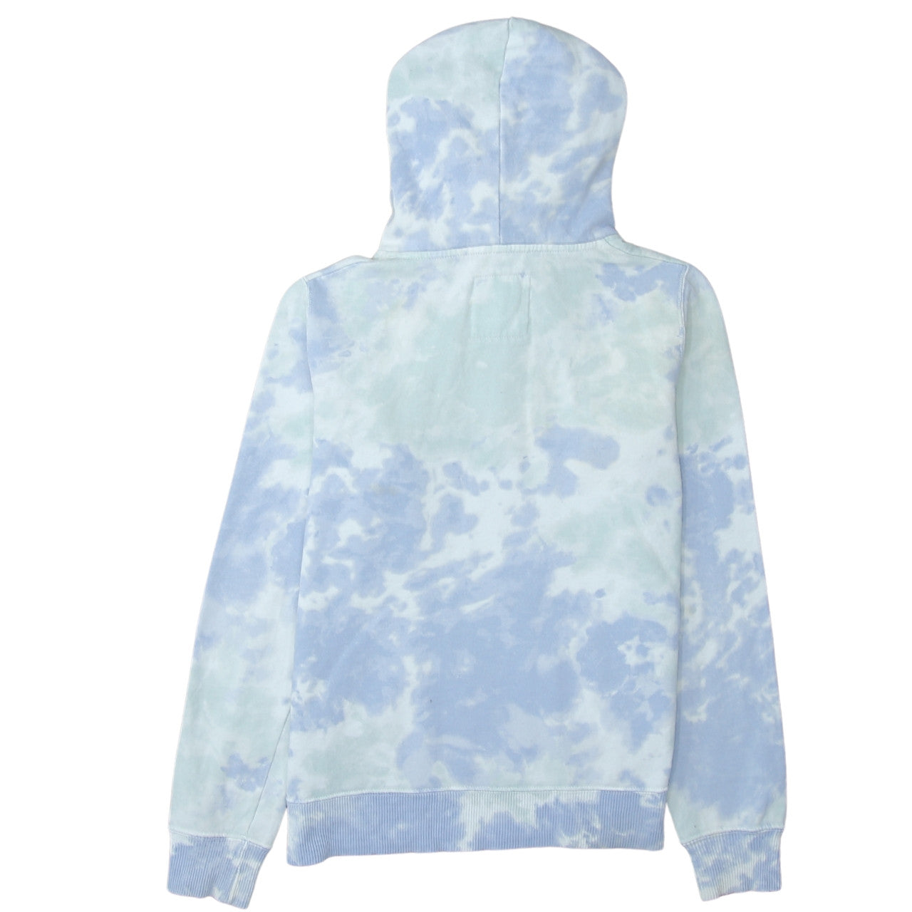 Hollister Women's Blue Tie-Dye Pullover Hoodie XS Cotton Blend
