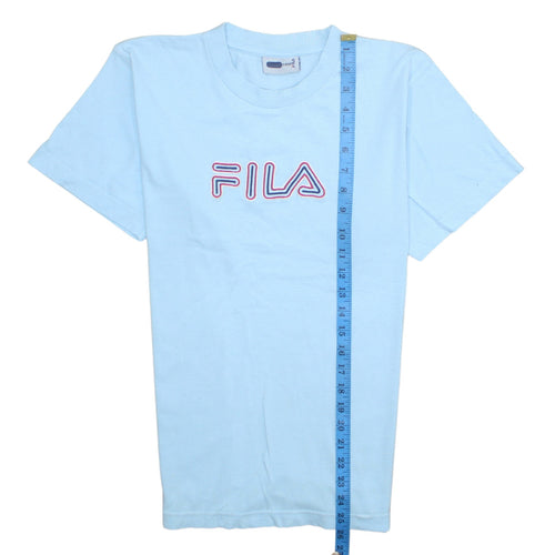 FILA Boys Blue 9-10 Years Logo Cotton Short Sleeve T-Shirt