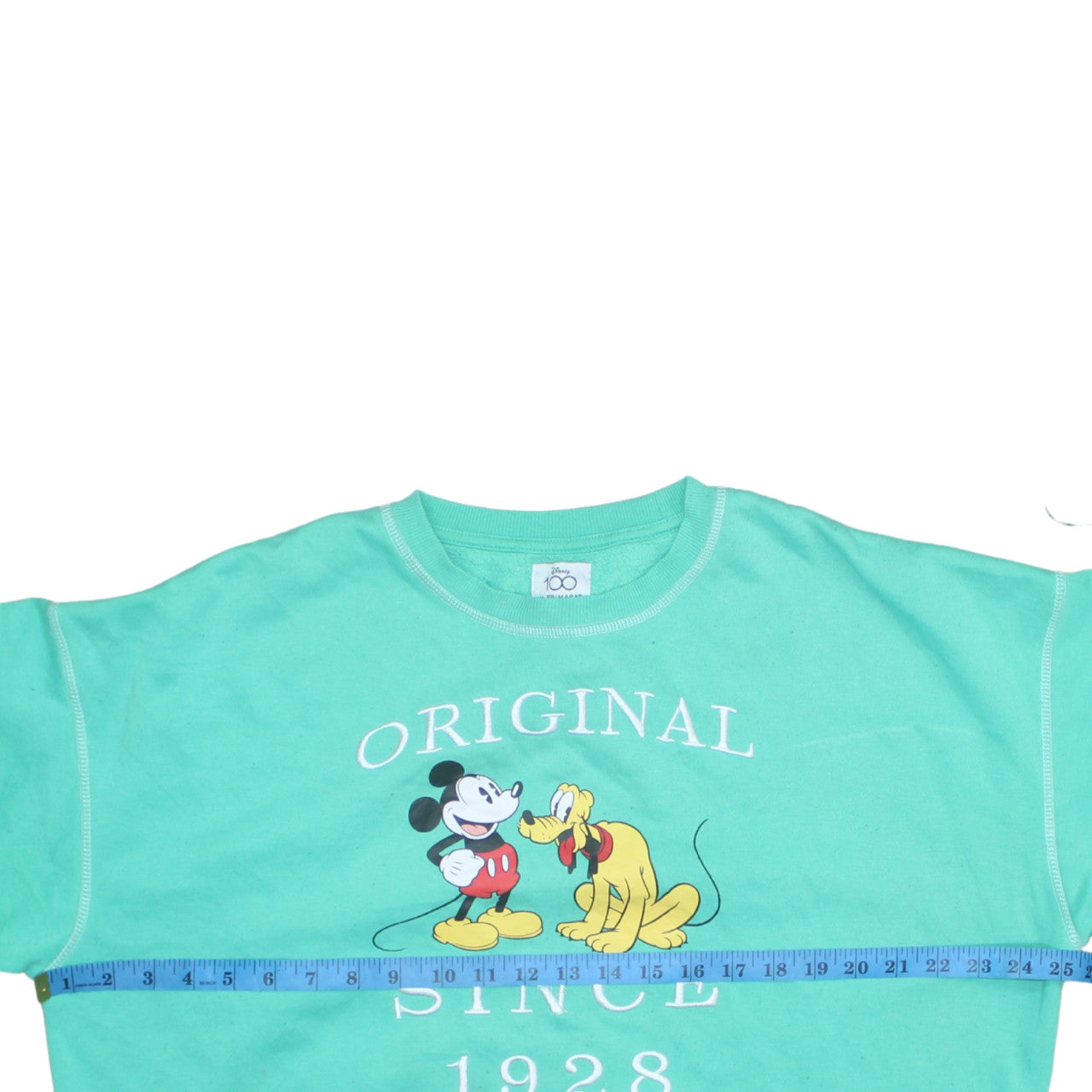 Disney x Primark Women Green Mickey & Pluto Sweatshirt Size S