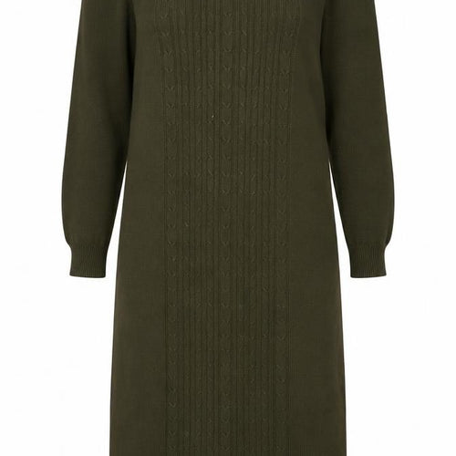 Tavin Women’s Green Knit Jumper Dress UK 8-10 Long Sleeve Midi