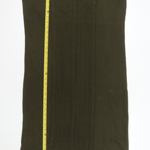 Tavin Women’s Green Knit Jumper Dress UK 8-10 Long Sleeve Midi