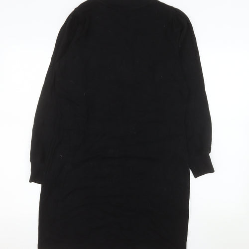 Next Women's Black High Neck Bodycon Knit Dress Size 10