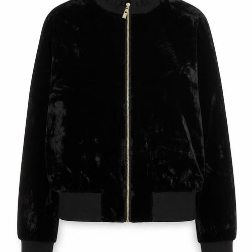 Rebecca Taylor Women’s Black Velvet Bomber Jacket Size 10