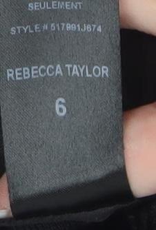 Rebecca Taylor Women’s Black Velvet Bomber Jacket Size 10