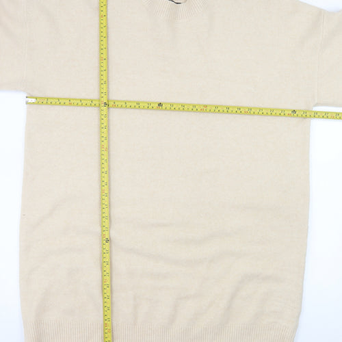 ASOS Women's Beige Crew Neck Long Sleeve Pullover Jumper Size L