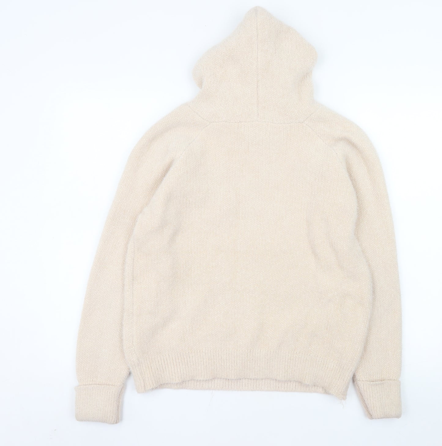 QED London Women’s Beige Pullover Hoodie Knit M