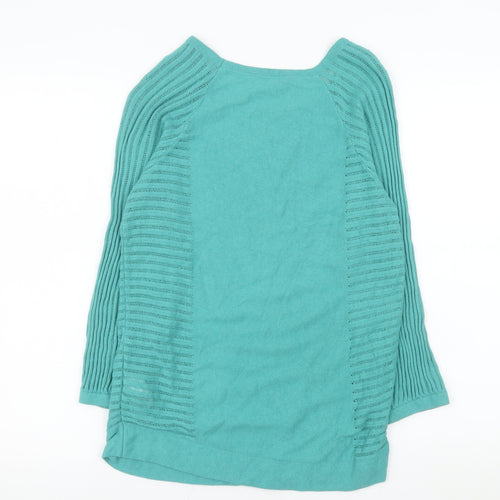 Marks and Spencer Per Una Women's Green Knit Blouse Size 12