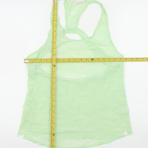 Puma Women's Green Racerback Mesh Tank Top Size 14