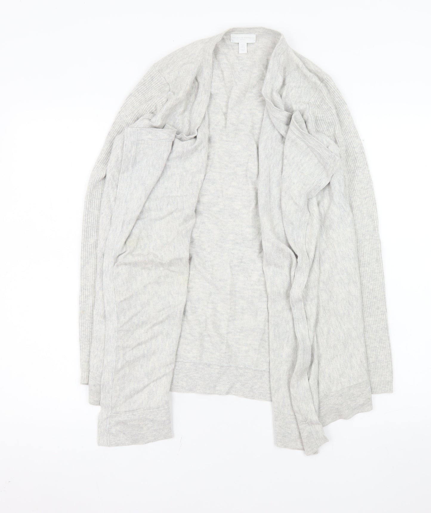 The White Company Women’s Grey Cardigan Size 12 Merino Wool Cotton Blend