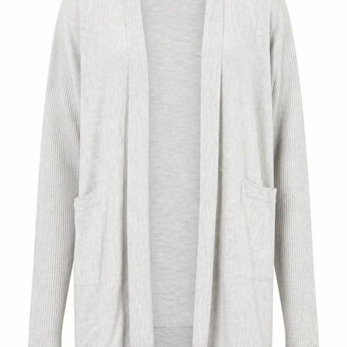 The White Company Women’s Grey Cardigan Size 12 Merino Wool Cotton Blend