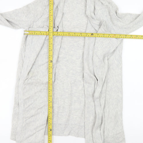 The White Company Women’s Grey Cardigan Size 12 Merino Wool Cotton Blend