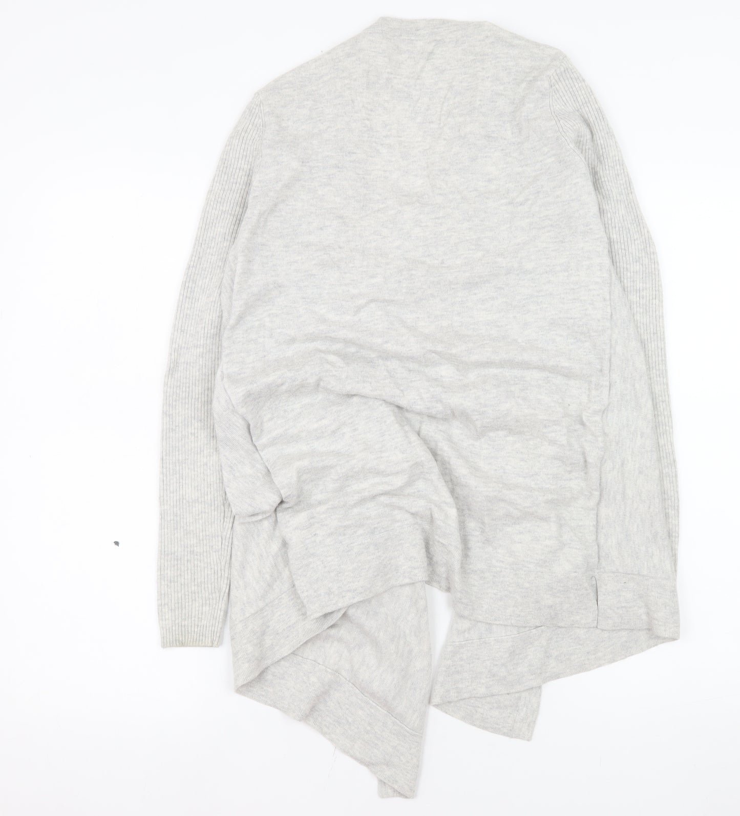 The White Company Women’s Grey Cardigan Size 12 Merino Wool Cotton Blend
