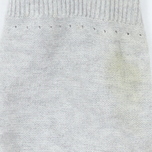 White Stuff Women's Grey Size 12 Cotton Open Cardigan