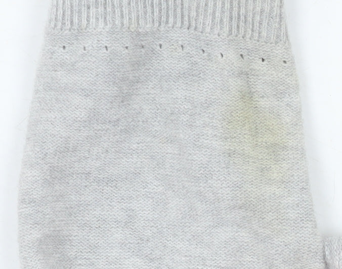 White Stuff Women's Grey Size 12 Cotton Open Cardigan