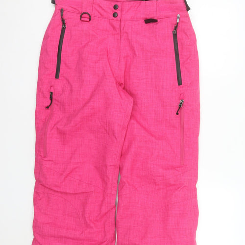 Crane Women's Pink Waterproof Insulated Snow Ski Pants M