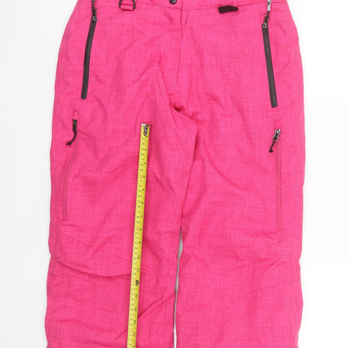 Crane Women's Pink Waterproof Insulated Snow Ski Pants M