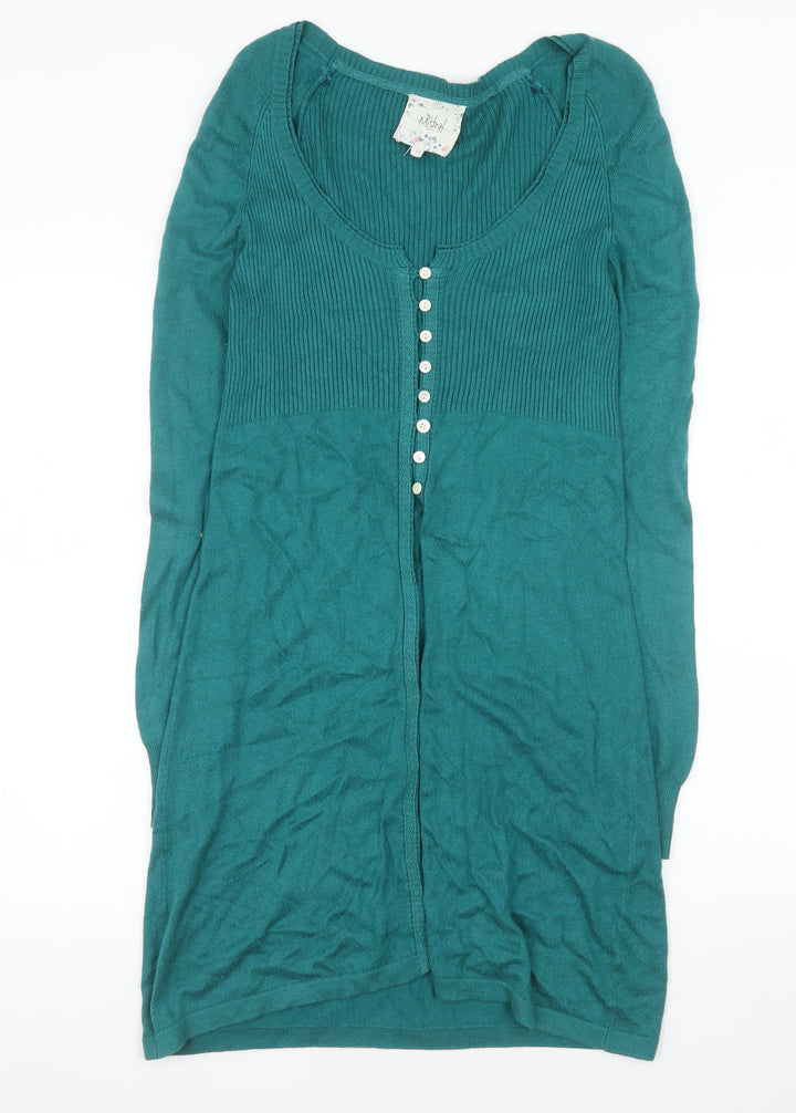 Mistral Women’s Green Knit Button Sweater Dress Size 10