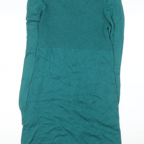 Mistral Women’s Green Knit Button Sweater Dress Size 10