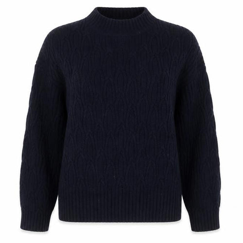 Hobbs Women’s Black Wool Cable-Knit Crew Neck Jumper Size M