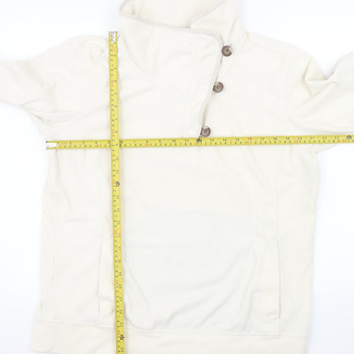 Berghaus Women Ivory 18 Pullover Fleece Sweatshirt Button Neck